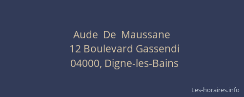 Aude  De  Maussane