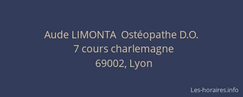 Aude LIMONTA  Ostéopathe D.O.