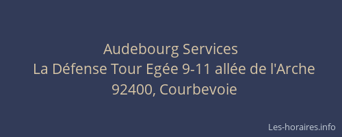 Audebourg Services