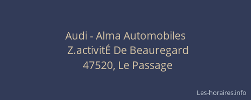 Audi - Alma Automobiles