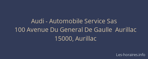 Audi - Automobile Service Sas