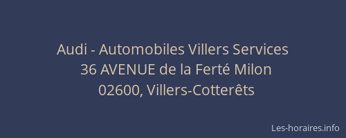 Audi - Automobiles Villers Services