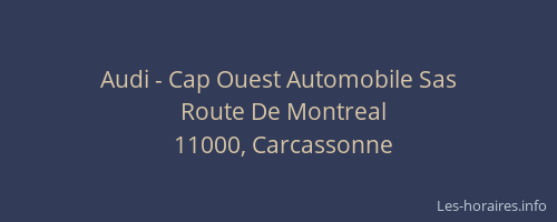 Audi - Cap Ouest Automobile Sas