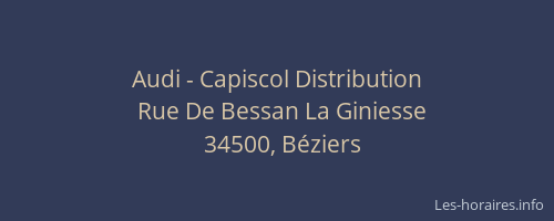 Audi - Capiscol Distribution
