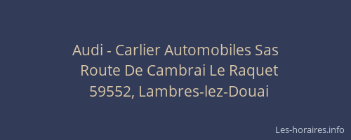 Audi - Carlier Automobiles Sas