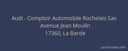 Audi - Comptoir Automobile Rochelais Sas