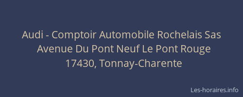 Audi - Comptoir Automobile Rochelais Sas