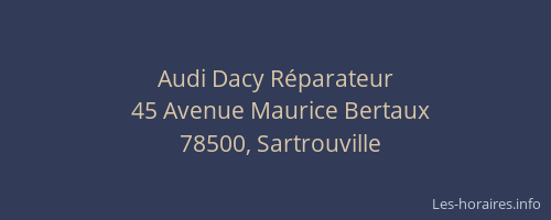 Audi Dacy Réparateur