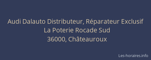 Audi Dalauto Distributeur, Réparateur Exclusif