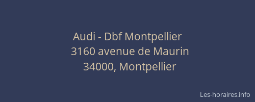 Audi - Dbf Montpellier