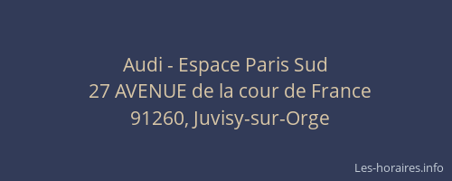 Audi - Espace Paris Sud