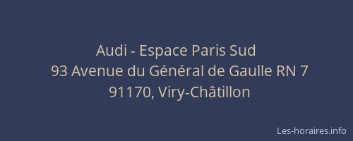 Audi - Espace Paris Sud