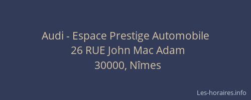Audi - Espace Prestige Automobile