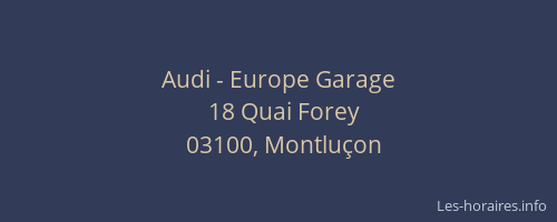 Audi - Europe Garage