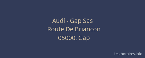 Audi - Gap Sas