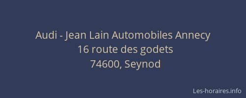 Audi - Jean Lain Automobiles Annecy