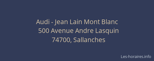 Audi - Jean Lain Mont Blanc