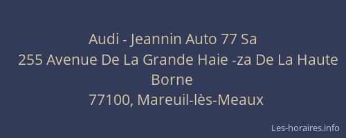 Audi - Jeannin Auto 77 Sa