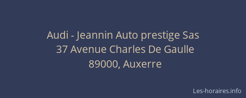 Audi - Jeannin Auto prestige Sas