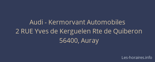 Audi - Kermorvant Automobiles