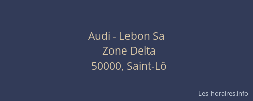 Audi - Lebon Sa