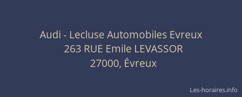 Audi - Lecluse Automobiles Evreux
