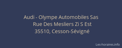 Audi - Olympe Automobiles Sas