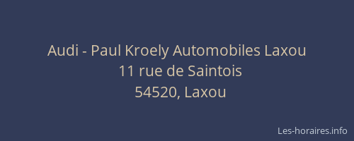 Audi - Paul Kroely Automobiles Laxou
