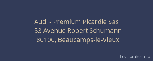 Audi - Premium Picardie Sas