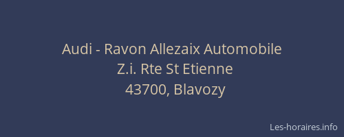 Audi - Ravon Allezaix Automobile