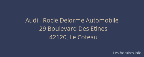 Audi - Rocle Delorme Automobile
