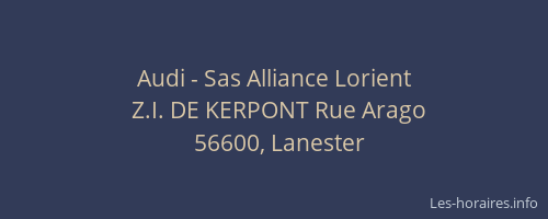 Audi - Sas Alliance Lorient
