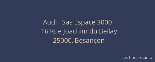 Audi - Sas Espace 3000