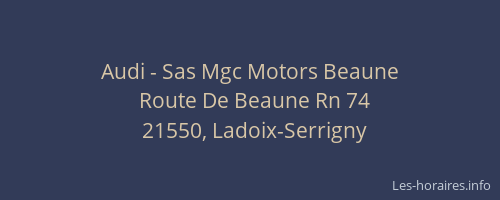 Audi - Sas Mgc Motors Beaune