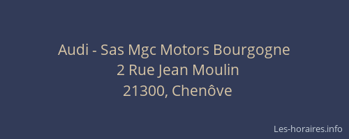 Audi - Sas Mgc Motors Bourgogne