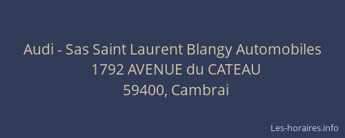 Audi - Sas Saint Laurent Blangy Automobiles