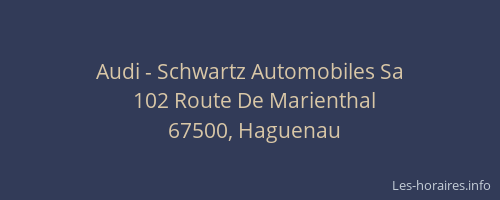 Audi - Schwartz Automobiles Sa