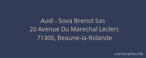Audi - Sova Brenot Sas