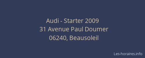 Audi - Starter 2009