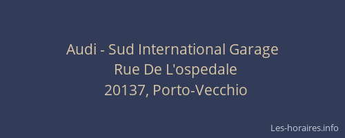 Audi - Sud International Garage