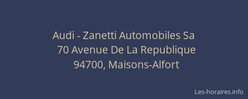 Audi - Zanetti Automobiles Sa