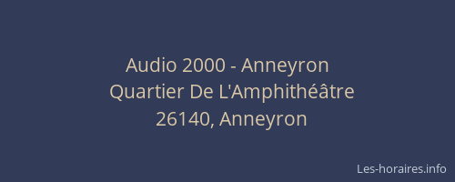 Audio 2000 - Anneyron