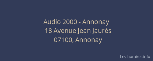 Audio 2000 - Annonay