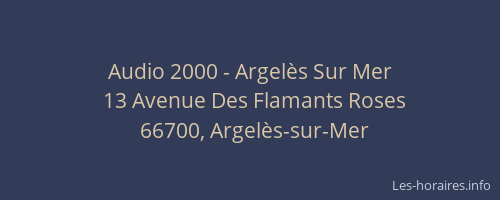 Audio 2000 - Argelès Sur Mer