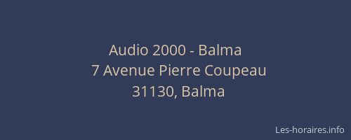 Audio 2000 - Balma
