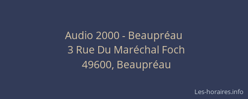 Audio 2000 - Beaupréau