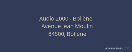Audio 2000 - Boll&egrave;ne