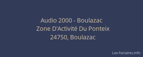 Audio 2000 - Boulazac