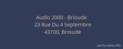Audio 2000 - Brioude
