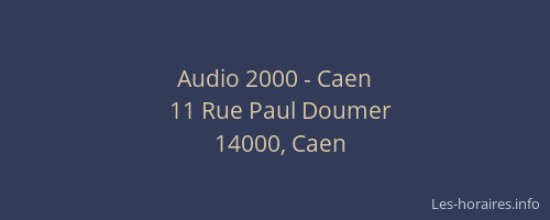 Audio 2000 - Caen